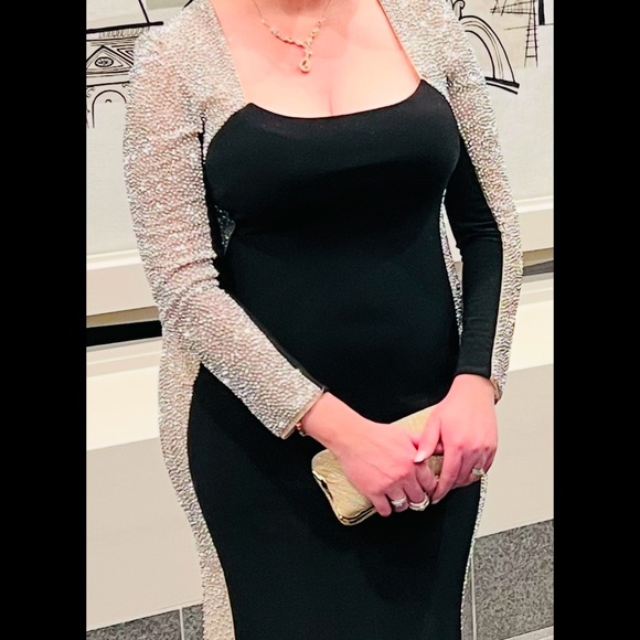 XSCAPE Embellished Colorblock Gown-size 12 - Picture 9 of 10